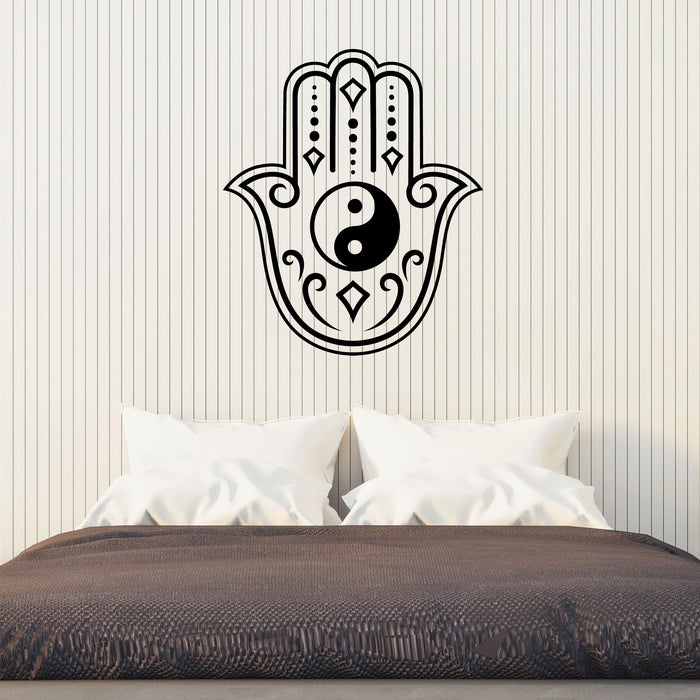 Yin and Yang Vinyl Wall Decal Buddha Mascot Decor for Yoga Rooms Stickers Mural (k065)