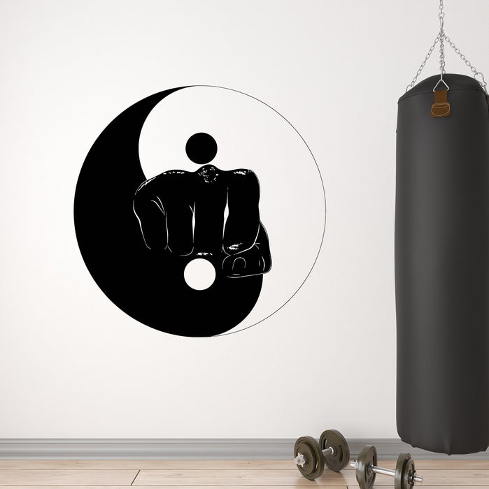 Wall Vinyl Sticker Decal Yin Yang Martial Arts Sports Fitness Fight Gym Unique Gift (ig3065)