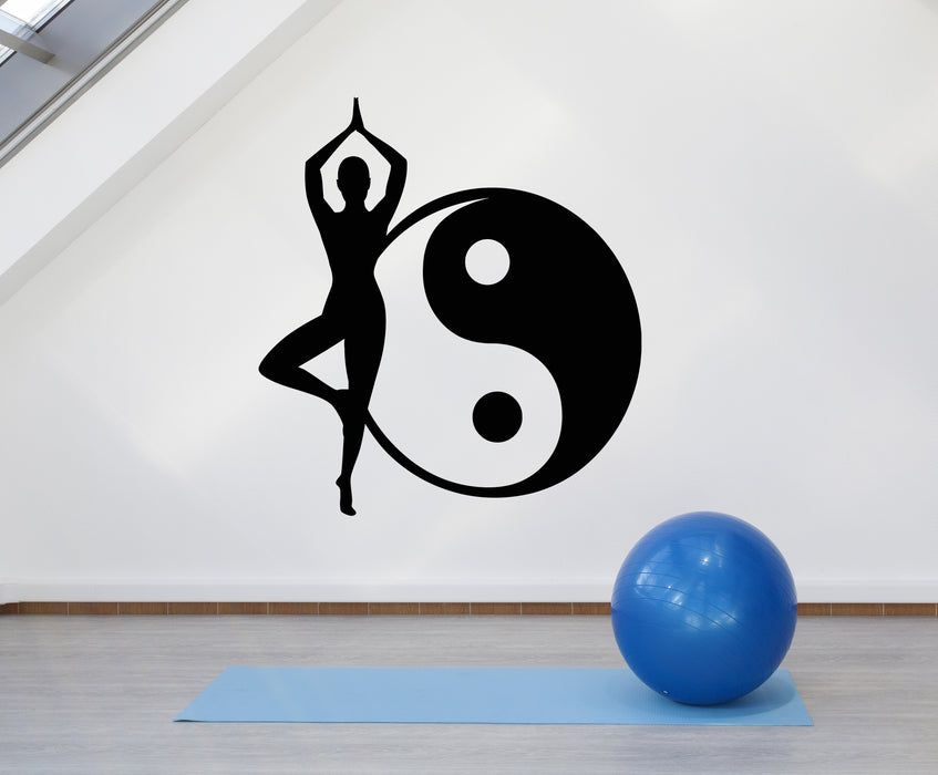 Vinyl Wall Decal  Yin Yang Symbol Yoga Zen Meditation Decor Stickers Mural (g450)