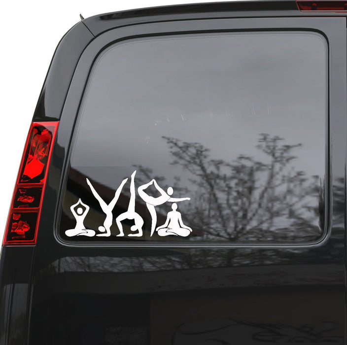 Auto Car Sticker Decal Yoga Pose Studio Buddhism Truck Laptop Window 9.6" by 5" Unique Gift 1720igc