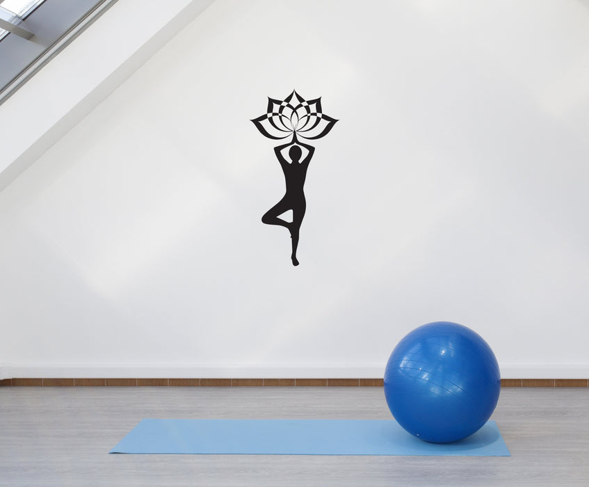 Wall Vinyl Sticker Yoga Lotus Spa Relax Meditation Decal Decor Unique Gift (g024)