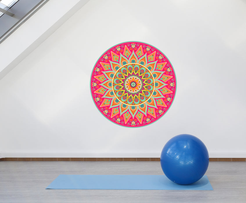 Mandala In Yoga Room Lotus Peel and Stick Cool Interior Exterior Mural for Walls or Cars alc004