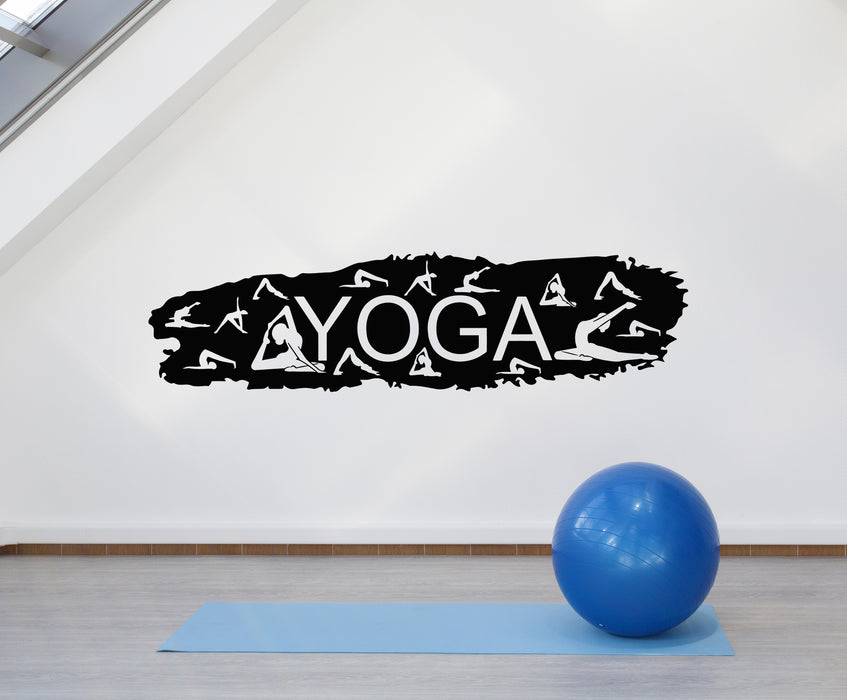 Vinyl Wall Decal Meditation Zen Pose Girls Body Yoga Studio Stickers Mural (g924)
