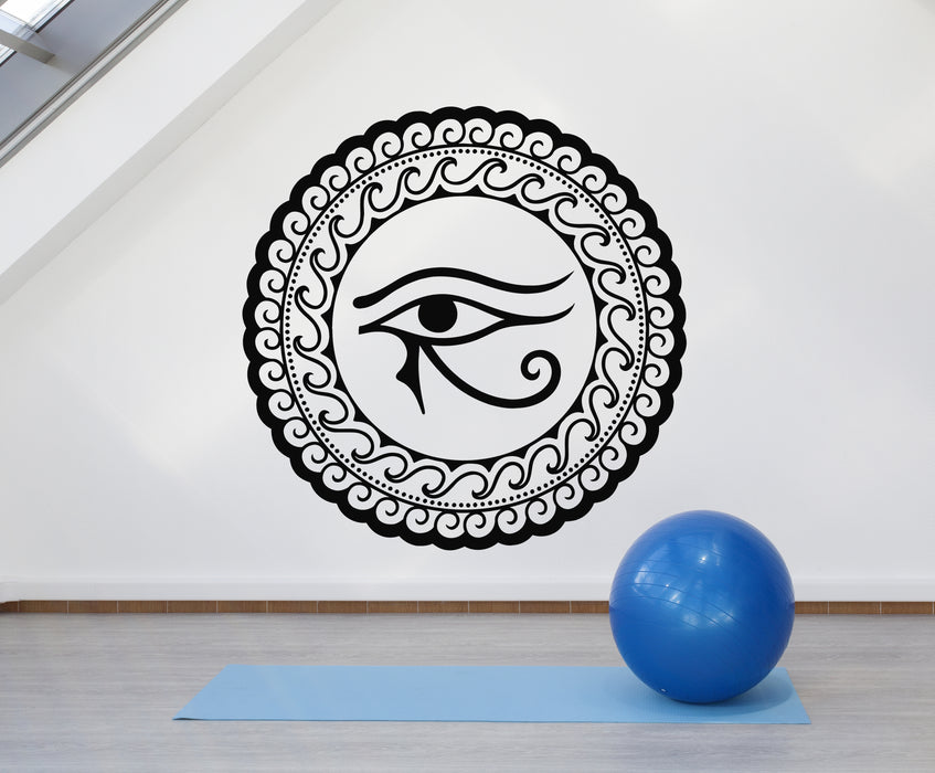 Vinyl Wall Decal All-seeing Eye Mandala Yoga Om Meditation Room Stickers Mural (g660)