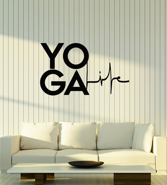 Vinyl Wall Decal Yoga Studio Life Sport Gym Health Lifestyle Stickers Mural (g7564)