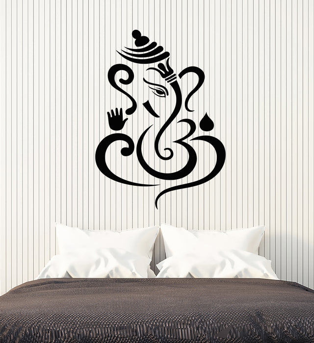 Vinyl Wall Decal Abstract Ganesha Indian Symbol Hinduism Stickers Mural (g6213)