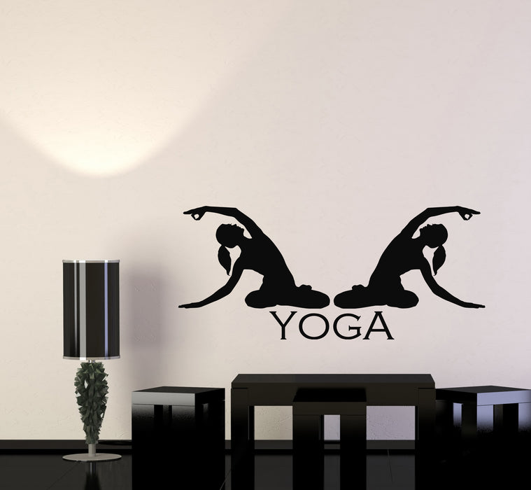 Vinyl Wall Decal Meditating Pose Woman Yoga Center Buddhism Stickers Mural (g7761)