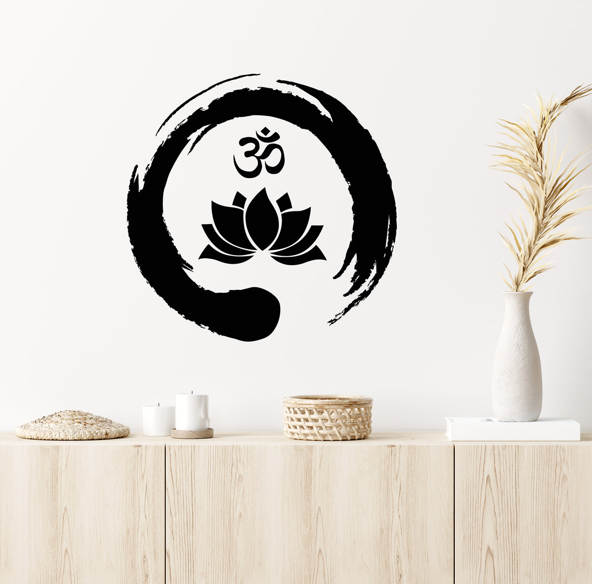 Vinyl Wall Decal Zen Yoga Center Icons Lotus Pose Meditation Stickers Mural  (g2384)