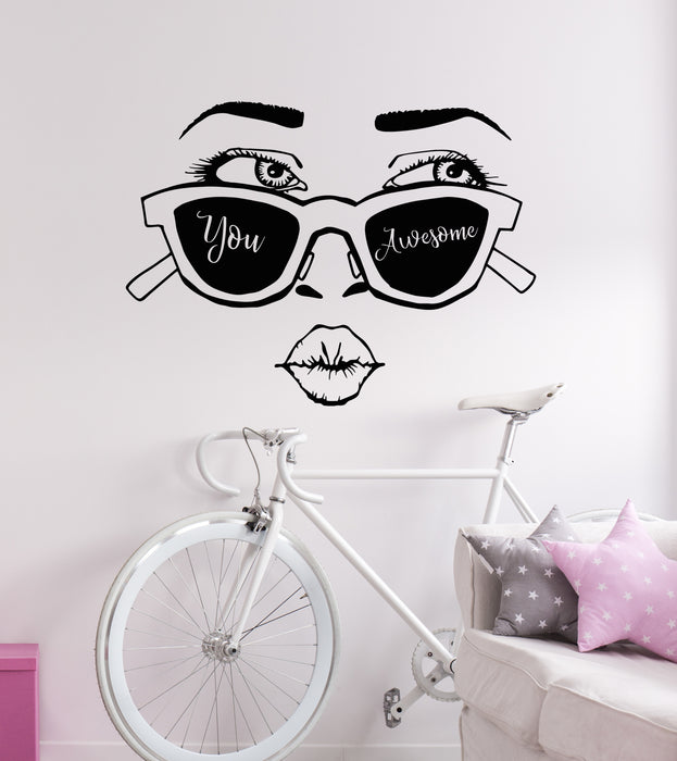 Vinyl Wall Decal You Awesome Inspiring Quote Words Beauty Salon Stickers Mural (g6646)