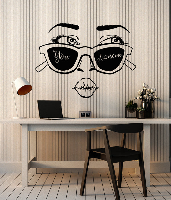 Vinyl Wall Decal You Awesome Inspiring Quote Words Beauty Salon Stickers Mural (g6646)