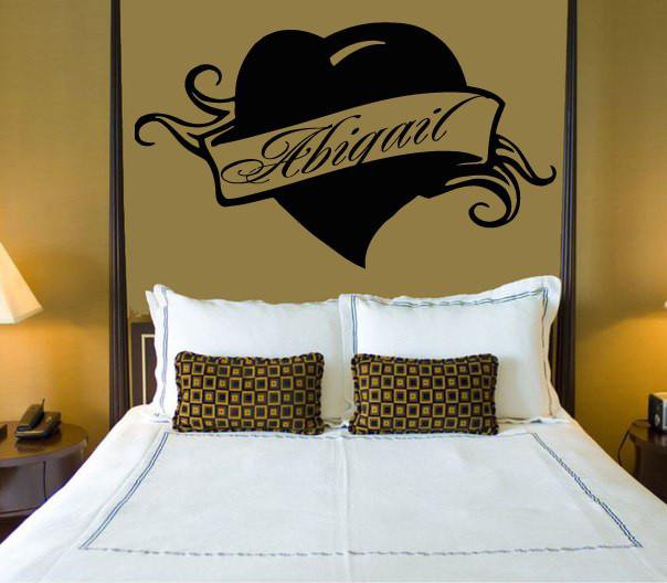Vinyl Decal Abigail Personalized Name Lettering Custom Wall Art Decor Sticker for Bedroom Unique Gift (z1000)