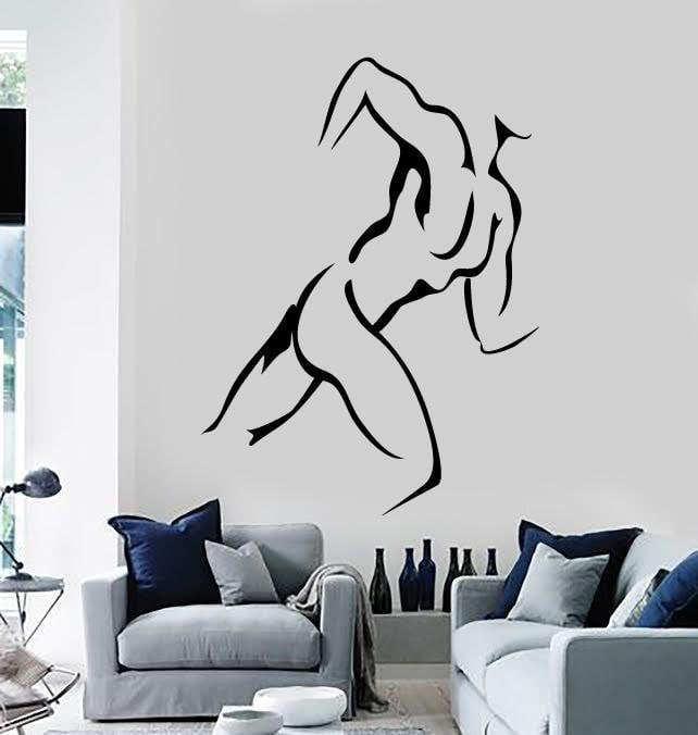 Wall Stickers Vinyl Decal Sport Runner Athletics z1154