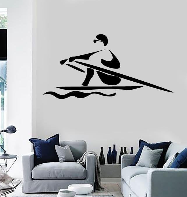 Rowing Sticker Gradient Wall Stickers Vinyl Decal Sport Rowing Boating z1244 — Wallstickers4you