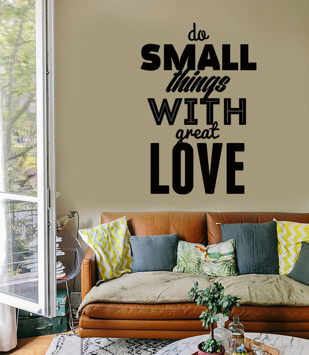 Wall Sticker Quotes Words Inspire Do Small Thing With Great Love  Unique Gift z1466