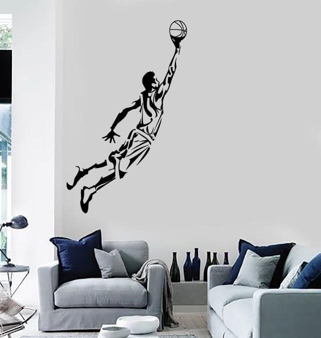 Vinyl Decal Wall Stickers Sport Basketball Jumping For Living Room (z1605)