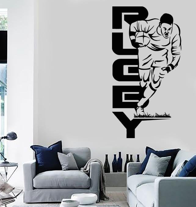 Vinyl Decal Wall Stickers Rugby Tough Sport For Man Living Room (z1660 ...