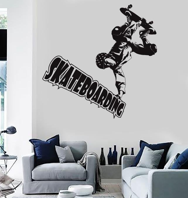 Vinyl Decal Wall Stickers Skateboard Skateboarding Exteme Sport Living Room (z1696)