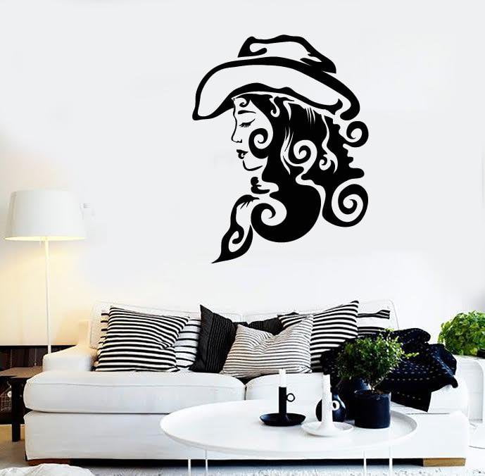 Wall Stickers Vinyl Decal Texas Cowgirl Wild West For Living Room (z1732)
