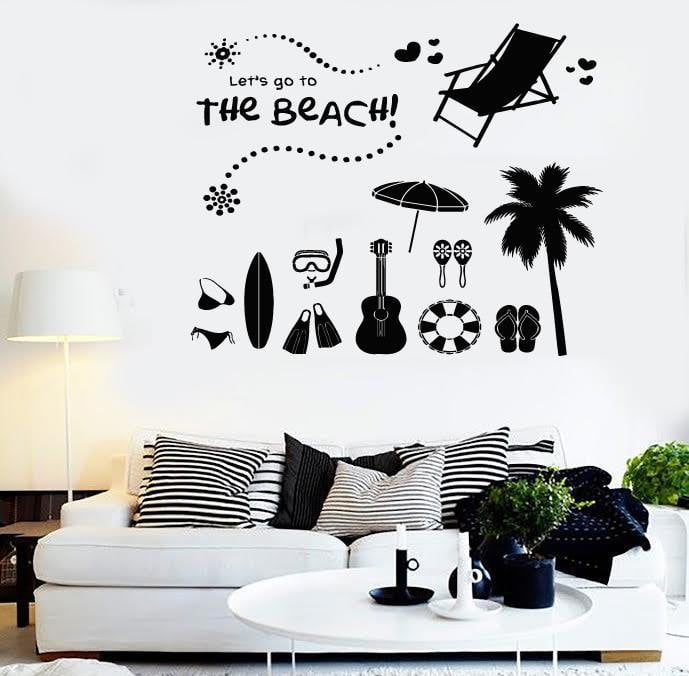Wall Stickers Vinyl Decal The Beach Ocean Vactaion Travel Summer (z1762)