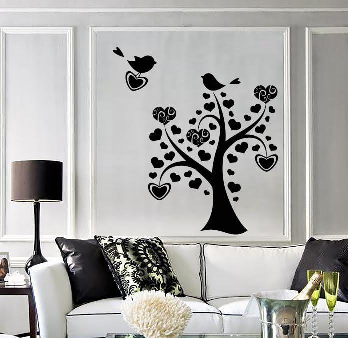 Wall Stickers Vinyl Decal Tree Branches Bird Floral Decor For Bedroom (z1785)