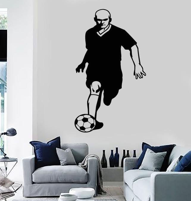 Wall Stickers Vinyl Decal Soccer Football Ball Player Sport Decor (z1795)