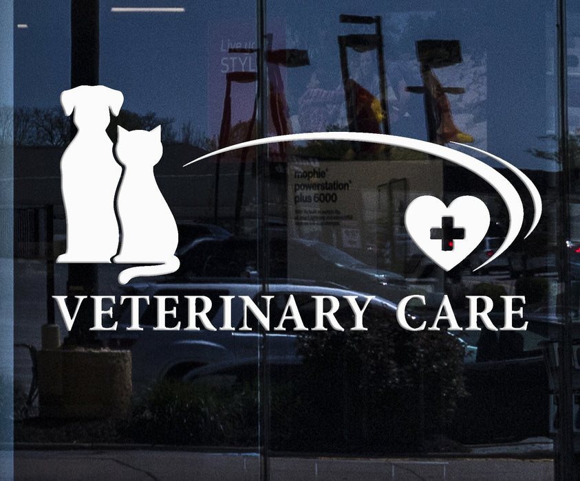 Window Sign for Business and Wall Stickers Vinyl Decal Vetirenary Care Hospitals Pets Animals (z1945w)