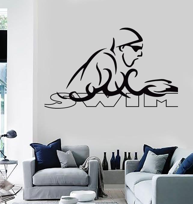 Wall Stickers Vinyl Decal Swim Swimmer Swimming Water Sport  Unique Gift (z1958)