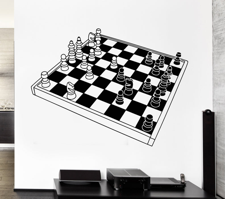 Wall Stickers Vinyl Decal Chess Intelectual Game Decor For Living Room Unique Gift (z2000)