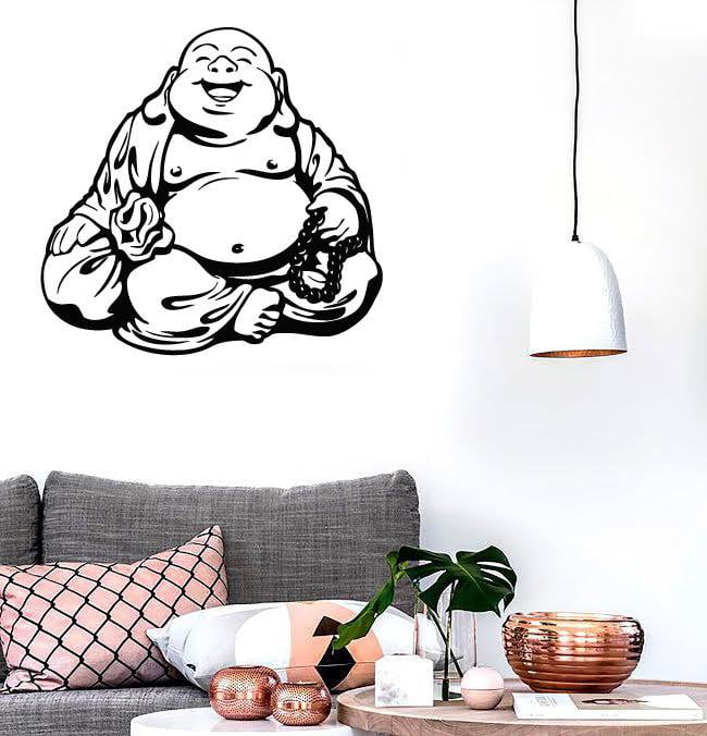Large Wall Stickers Vinyl Decal Smiling Chinese God Good Luck Symbol Funny Unique Gift (z2015)