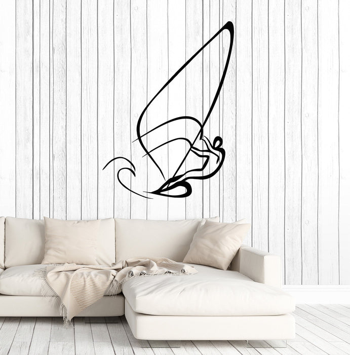 Large Wall Stickers Vinyl Decal Sail Yacht Sport Water Extreme Sport Freedom Unique Gift (z2024)