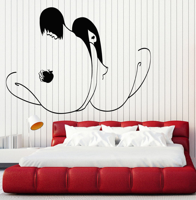 Large Wall Stickers Vinyl Decal Emo Decor Modern Adam And Eve With Apple Unique Gift (z2027)