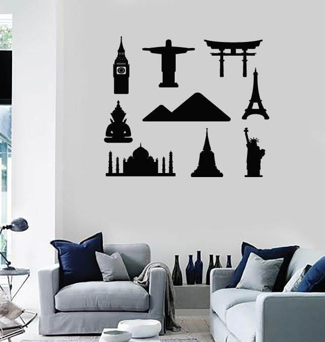 Wall Stickers Vinyl Decal Travel Summer Vacation Famous Places Unique Gift (z2034)