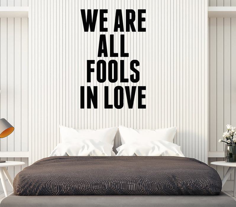 Autocollants muraux en vinyle avec citation « Nous sommes tous pleins d'amour » Message Cadeau unique (z2037)