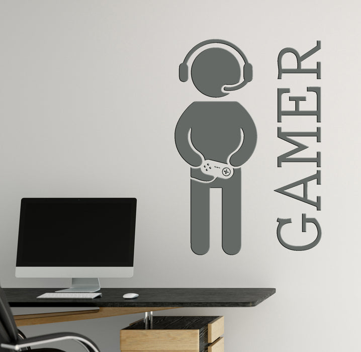 Gamer Wall Stickers Video Games JoystickDecor For Playroom Vinyl Decal Unique Gift (z2065)
