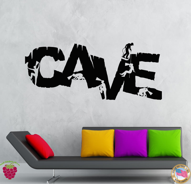 Wall Stickers Vinyl Decal Cave Mountains Climbers Extreme Sport Decor Unique Gift (z2066)