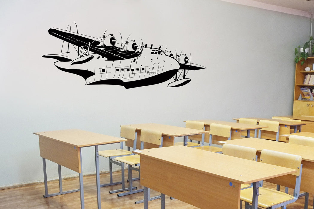 Vinyl Decal Heavy Bomber Airplane Jet Pilot Military Airforce Decor Wall Sticker Unique Gift (z2245)