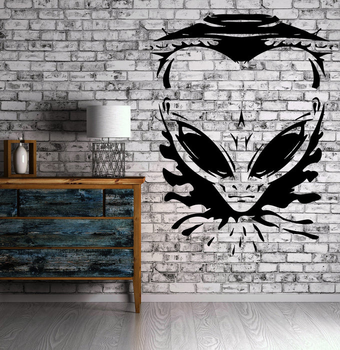 Autocollant mural en vinyle en colère Alien OVNI Vaisseau spatial Univers Espace Moderne Homme Cave Décor Cadeau unique (z2251)