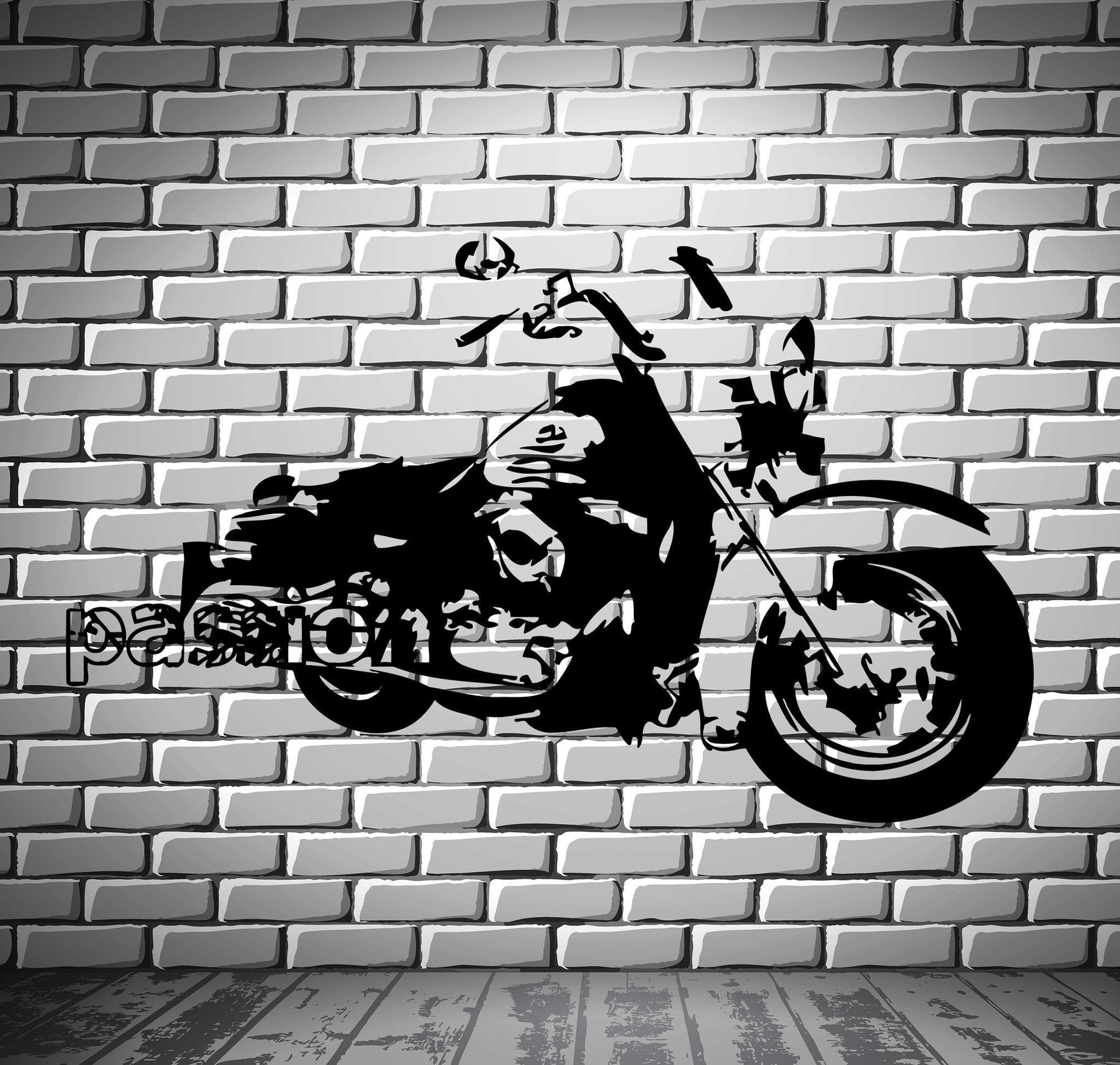 Bike Biker Passion Motorcycle Speed Decor Wall Stickers Vinyl Decal Un ...