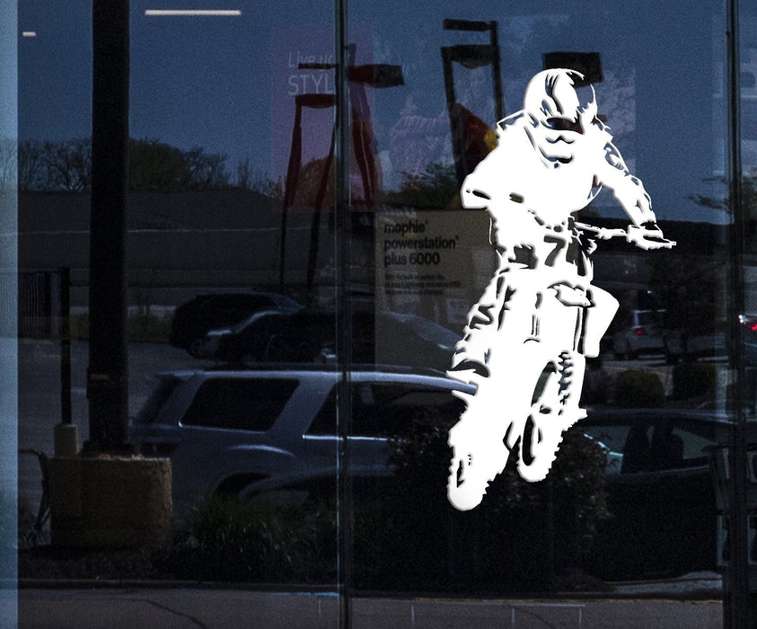 Window Vinyl Decal Motocross Motorcycle Bike Biker Decor Wall Stickers (z2275w)