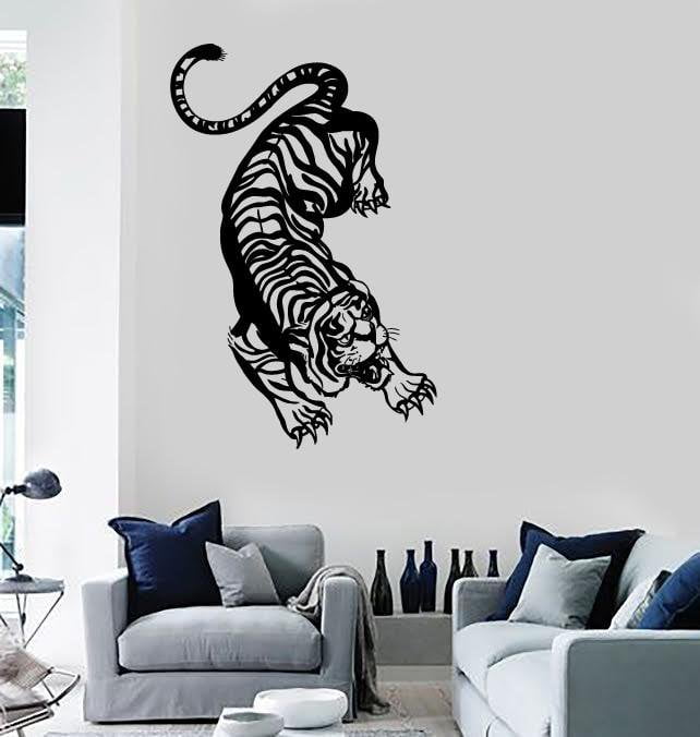 Wall Stickers Vinyl Decal Tiger Aggressive Predator Animal Decor Unique Gift (z2283)