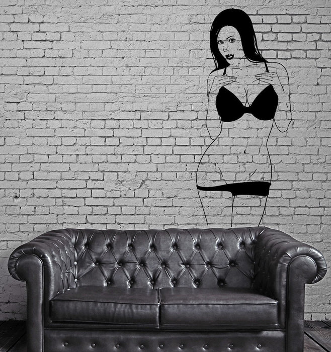 Super Sexy Naked Nude Girl Wih Woman Boobs Sex Wall Stickers Vinyl Decal (z2321)