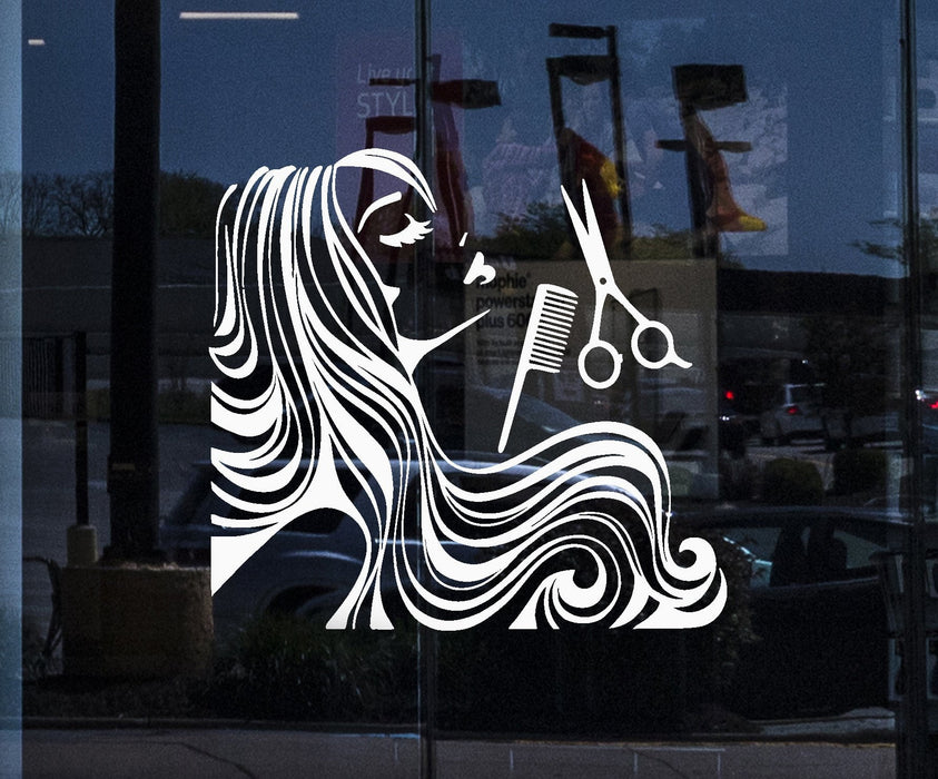Window Decal for Business and Wall Stickers Hair Dress Beauty Salon Barbershop Decor Unique Gift (z2331w)