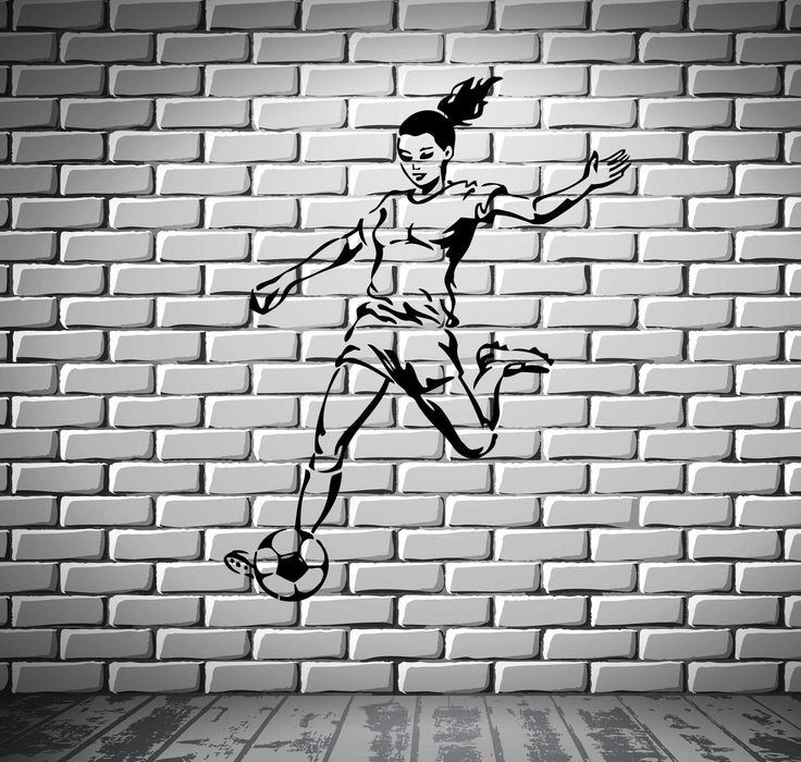 Soccer Football Woman Ball The Best Sport In The World Cool Wall Decal Unique Gift (z2716)