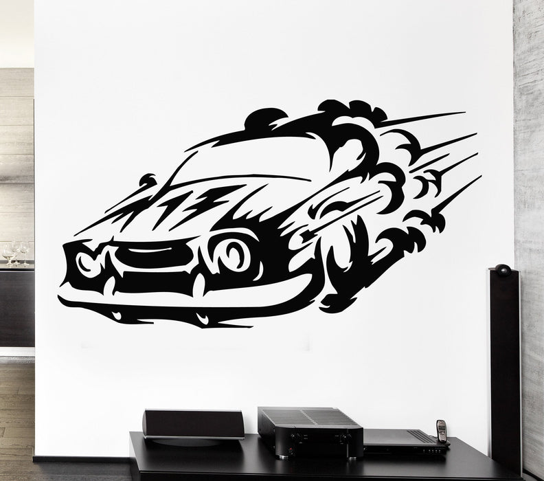 Wall Decal Car Race Sport Speed Man Sticker For Living Room Unique Gift (z2774)