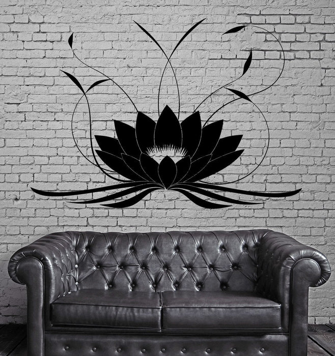 Lotus Flower Buddha Yoga Studio Meditate Decor Wall Sticker Vinyl Decal Unique Gift (z2905)