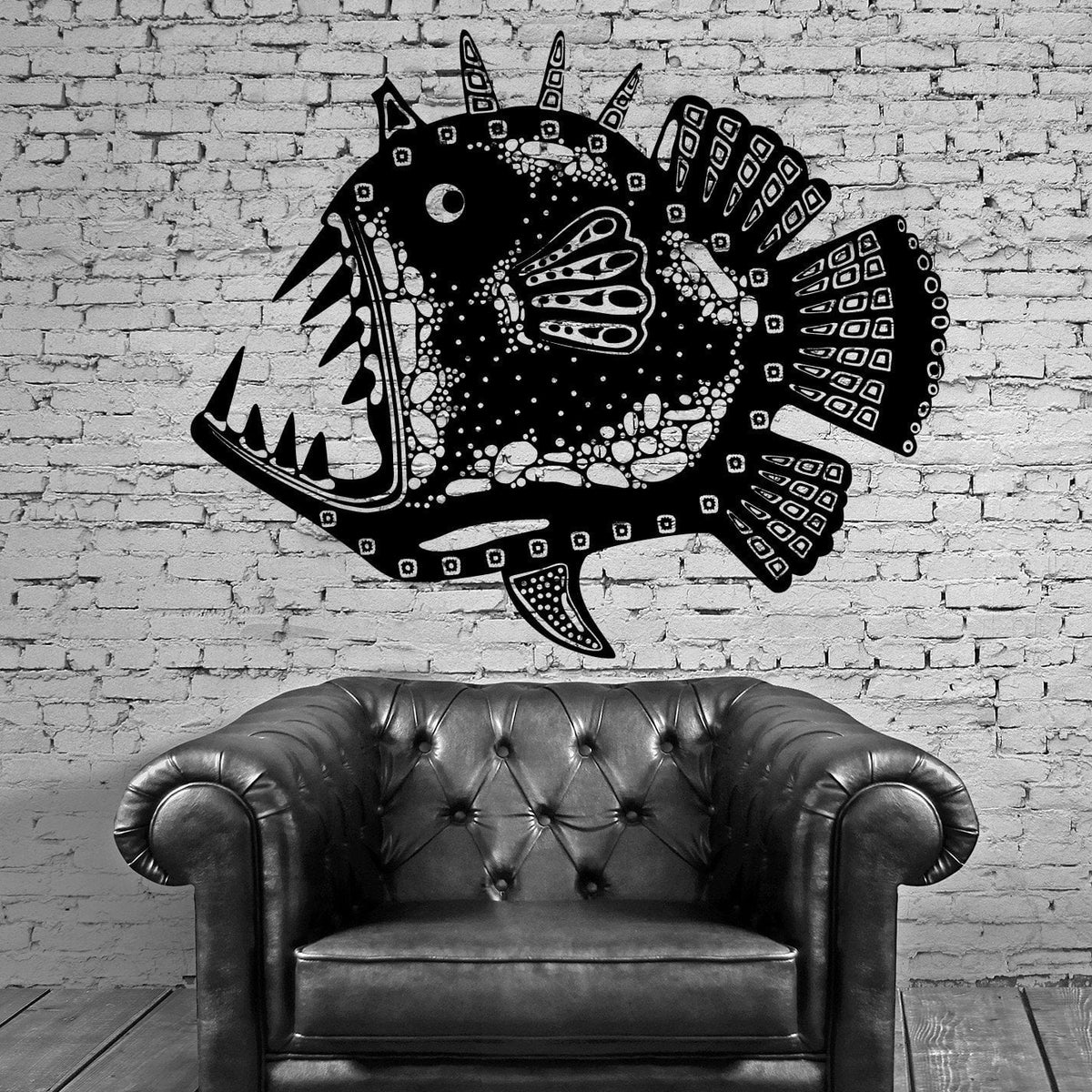 Decal Fish Ocean Predator Deep See Underwater Mural Vinyl Decal Unique ...