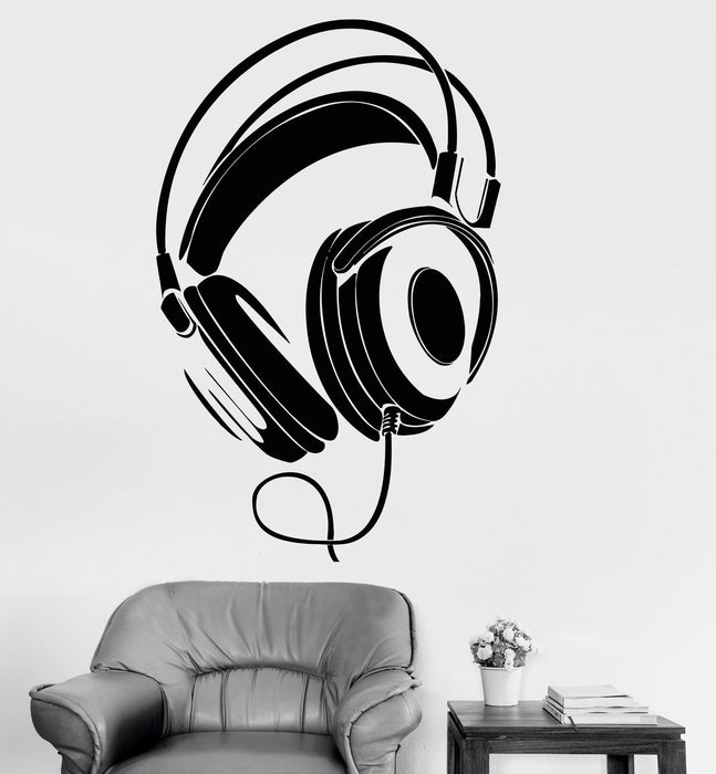 Wall Decal Headphones Head Phones Music Vinyl Sticker Unique Gift (z3220)