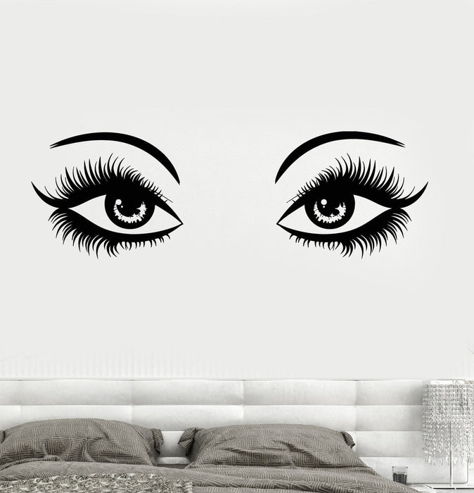 Wall Decal Eyes Make Up Sexy Girl Woman Spa Beauty Salon Girl's Room Vinyl Sticker Unique Gift (z3250)