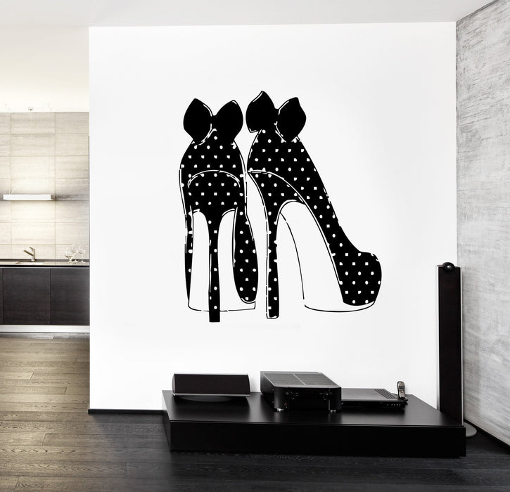 Wall Decals Fashion High Heel Shoes Vinyl Sticker Unique Gift z3264