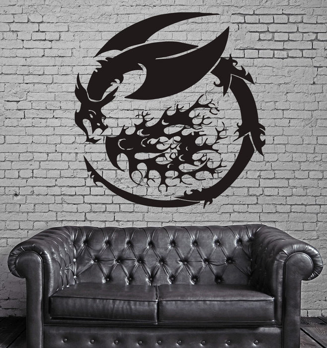 Dragon Basilisk Emblem Urban Art Mural Wall Art Decor Vinyl Sticker Unique Gift z330